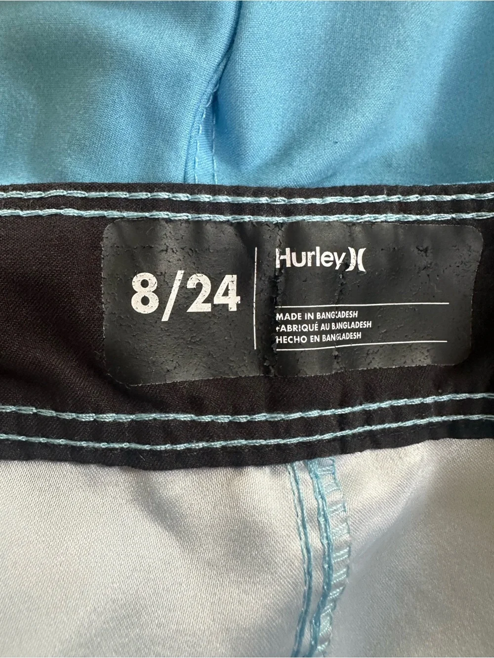Hurley boys size 8 Blue Swim Trunks